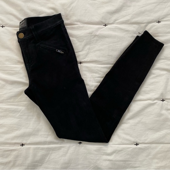 CURRENT/ELLIOTT The Silverlake Zip Suede Skinny Jeans Size 24 LIKE NEW - Picture 7 of 10